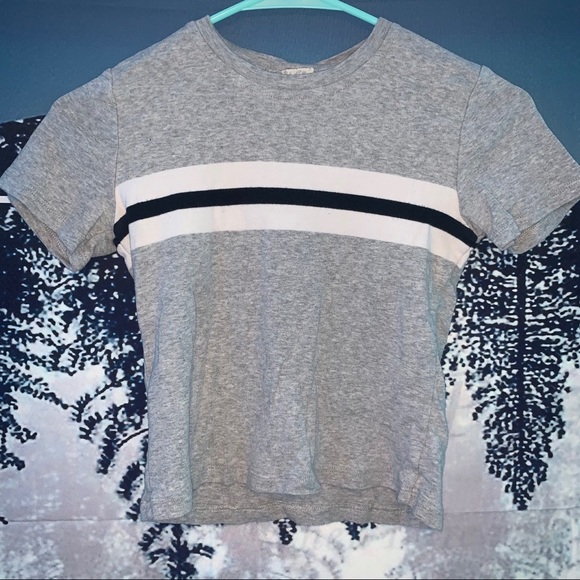 Brandy Grey Striped Top - Picture 1 of 2